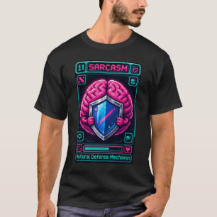 T-shirt Drôle de cerveau pixelisé Mécanisme de défense Sar