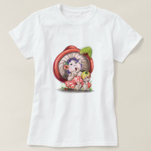 T-shirt drôle de champignons et de chenille