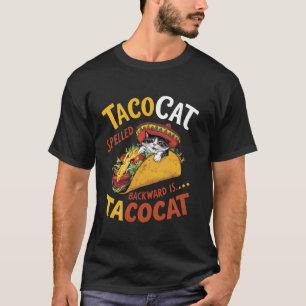 T-shirt Drôle de chat de taco mexicain, Tacocat écrit à l'