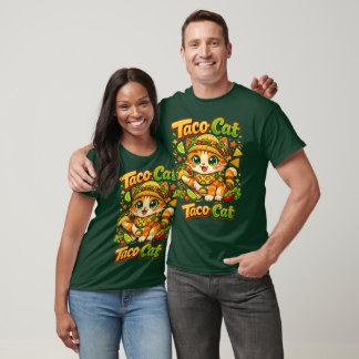 T-shirt drôle de chat de taco vibrant Cinco de May