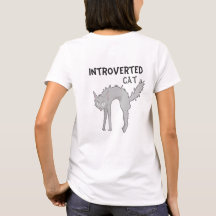 T-shirt drôle de chat introverti | Cadeau pour ami
