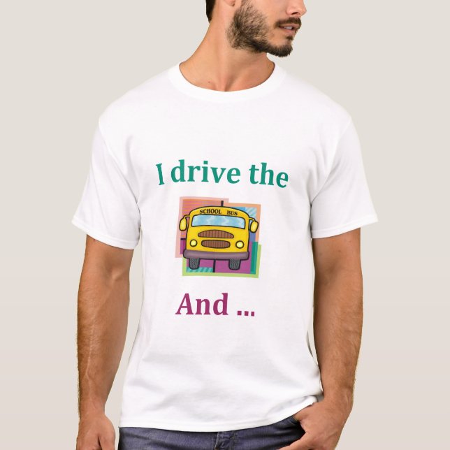 T-shirt drôle de chauffeur d'autobus scolaire (Devant)
