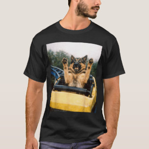 T-shirt Drôle de chien montagnes russes mème graphique idi