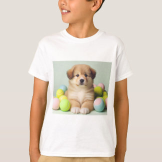 T-shirt drôle de chiot pour filles et garçons.