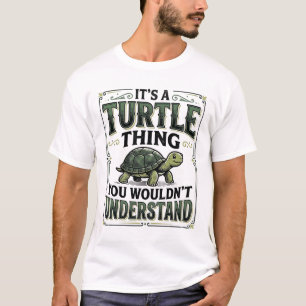 T-shirt drôle de chose de tortue vintage pour amat