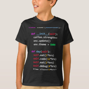 T-shirt Drôle de codage Python Cl Manger Code Sommeil 