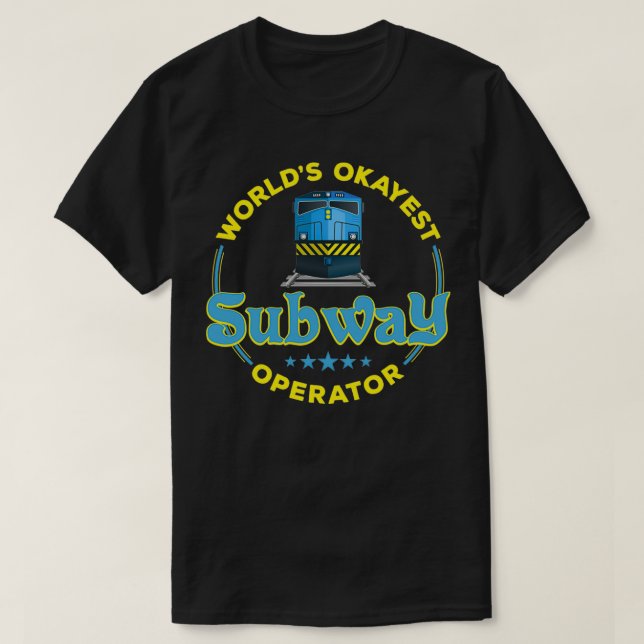 T-shirt drôle de conception de l'opérateur de métro Train  (Design devant)