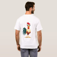 T-shirt drôle de coq 'Lève-toi et geins'