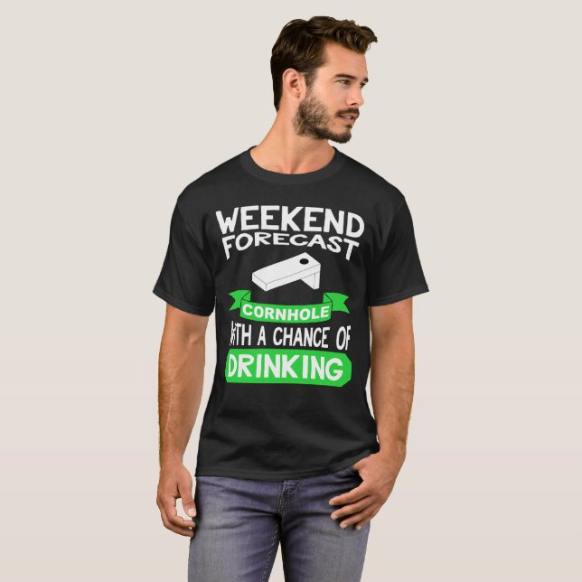 T-shirt drôle de Cornhole (Devant entier)