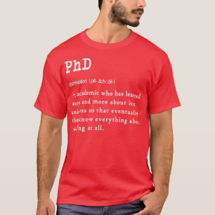 T-shirt Drôle de définition de doctorat conception cadeau