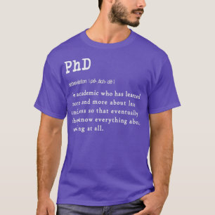 T-shirt Drôle de définition de doctorat conception cadeau 