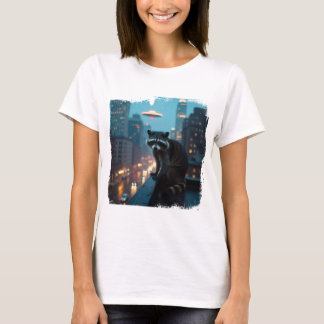 T-shirt Drôle de design de raton laveur sci-fi