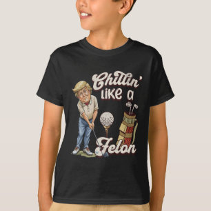 T-shirt Drôle de détente comme un criminel Trump Golf 2024