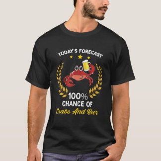 T-shirt Drôle de dire les prévisions d'aujourd'hui 100% ch