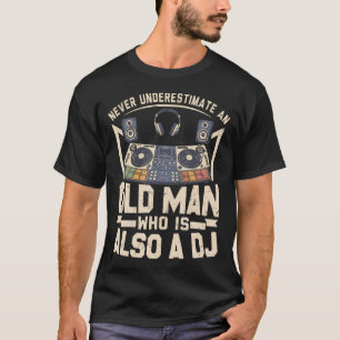 T-shirt drôle de DJ pour grand-père papa producteu