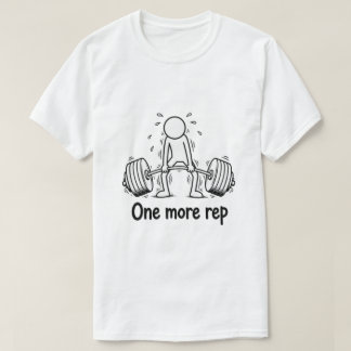 T-shirt drôle de figure bâton de gym - Un rep de p
