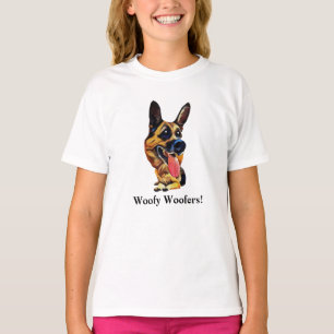 T-shirt drôle de filles de Berger Allemand