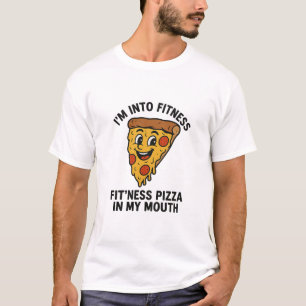 T-shirt drôle de fitness sur le thème de la pizza