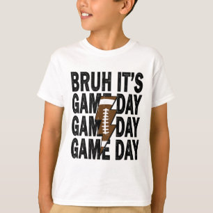T-shirt Drôle de Footll Garçons Enfants Bruh C'est le jour