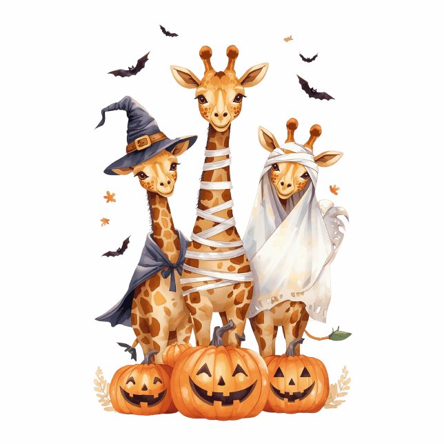 T-shirt drôle de girafe Halloween – Boo, Mummy & S (Créateur téléchargé)