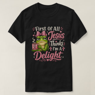 T-shirt drôle de grenouille café foi