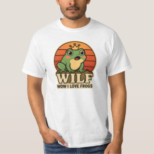 T-shirt drôle de grenouille – WILF Wow j'adore les
