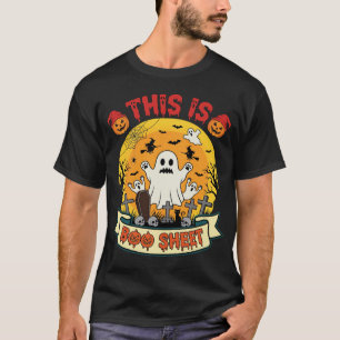 T-shirt Drôle de Halloween Boo Sheet Fantôme Cimetière