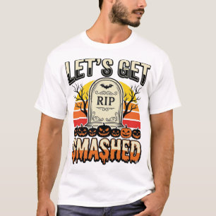 T-shirt Drôle de Halloween Casse-gueule Cimetière Design
