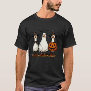 T-shirt Drôle de Halloween Drôle d'oie Sorcière Fantôme Ci