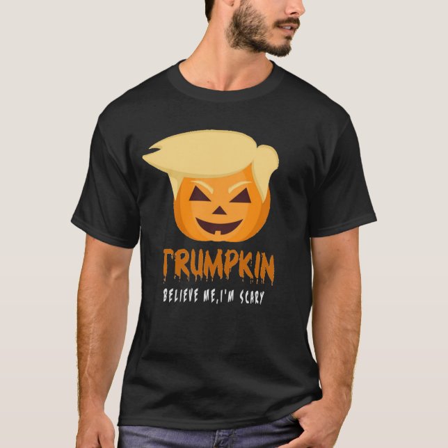 T-shirt drôle de Halloween Trumpkin (Devant)