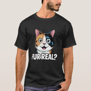 T-shirt Drôle de jeu de mots sur chat pour vrai design pou