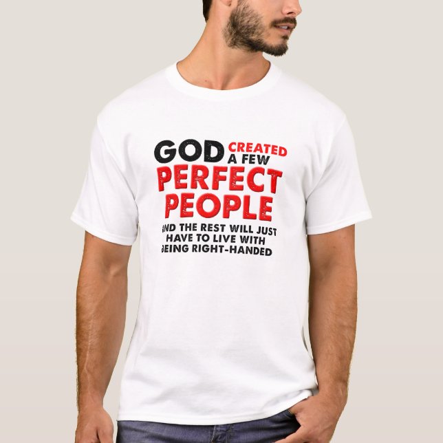 T-shirt drôle de la main gauche parfaite (Devant)