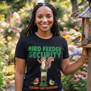 T-shirt drôle de la sécurité de la mangeoire à ois