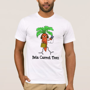 T-shirt drôle de l'adolescence de bêta carotte