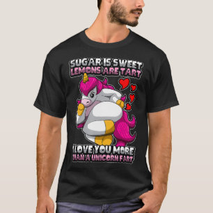 T-shirt Drôle de Licorne Pets de Cœur qui dit