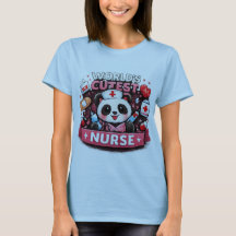 T-shirt drôle de l'infirmière panda la plus mignon