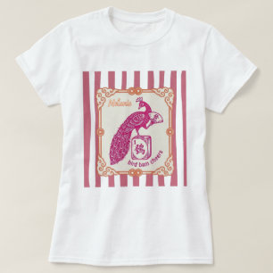 T-shirt Drôle de Mahjong Personnalisé Oiseau Bam Reine Ros