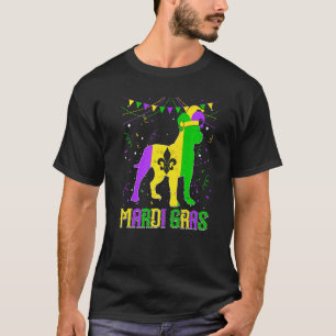 T-shirt Drôle de Mardi Gras Pitbull Papa Chien Maman Mardi