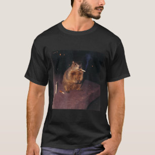 T-shirt Drôle de marmotte qui fume une cigarette Gen Z Mèm