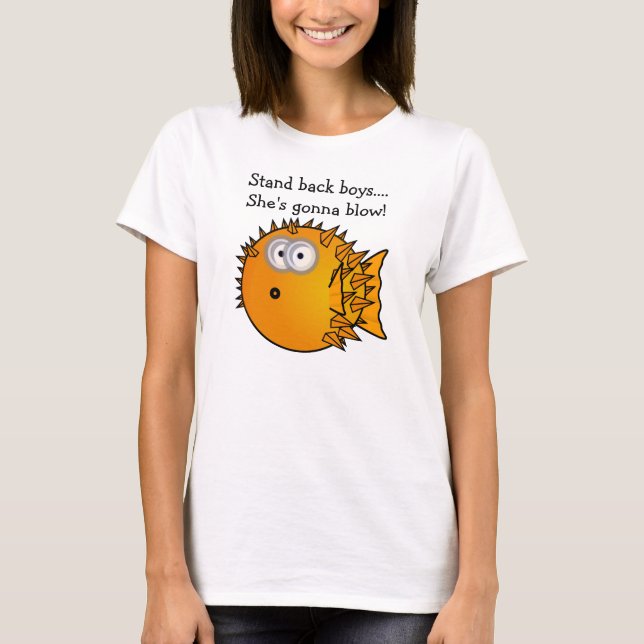 T-shirt drôle de maternité de poissons de coup (Devant)