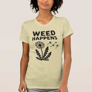 T-shirt Drôle de mauvaise herbe se produit Art de tampon à