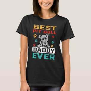 T-shirt Drôle de meilleur papa Pit Bull pour papa  Chiens