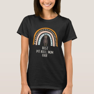 T-shirt Drôle de meilleure maman Pit Bull Ever Chien Boho
