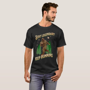 T-shirt Drôle de motivation de course de Bigfoot
