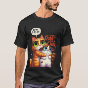 T-shirt Drôle de "Ne le fais pas Carl" 9ème Vie Chat✨🐈🚫