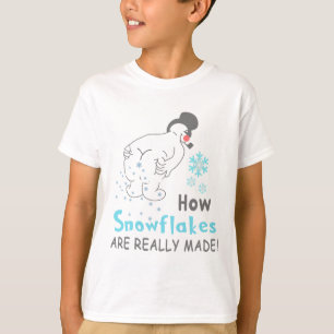 T-shirt Drôle de neige Comment les flocons de neige sont v