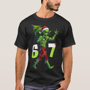 T-shirt Drôle de Noël Alien Six Seven Mème 67 Chapeau de P