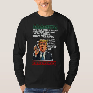 T-shirt drôle de Noël démodé parodiant Donald Trum