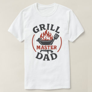 T-shirt drôle de papa maître du grill BBQ