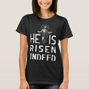 T-shirt Drôle de Pâques Jésus est vraiment ressuscité chré